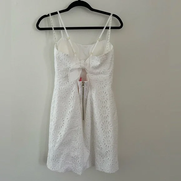 Lilly Pulitzer White Pinwheel Eyelet Shelli Cotton Dress Size 8 - Picture 8 of 10